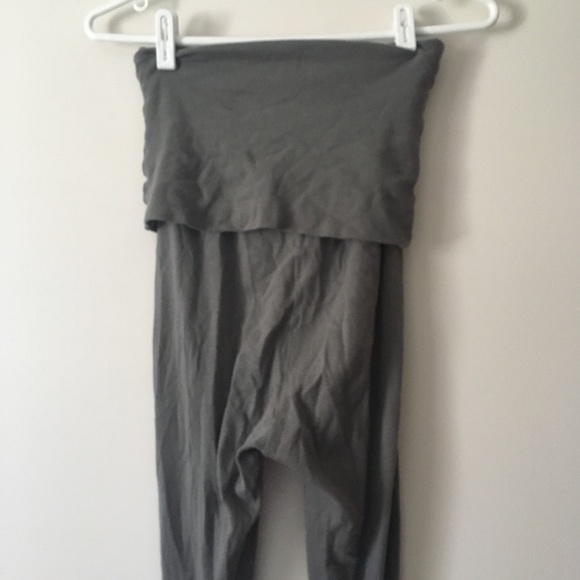 Complex Geometries Grey Cotton Scrunch Fold Over Waist Leggings XS - Picture 2 of 5
